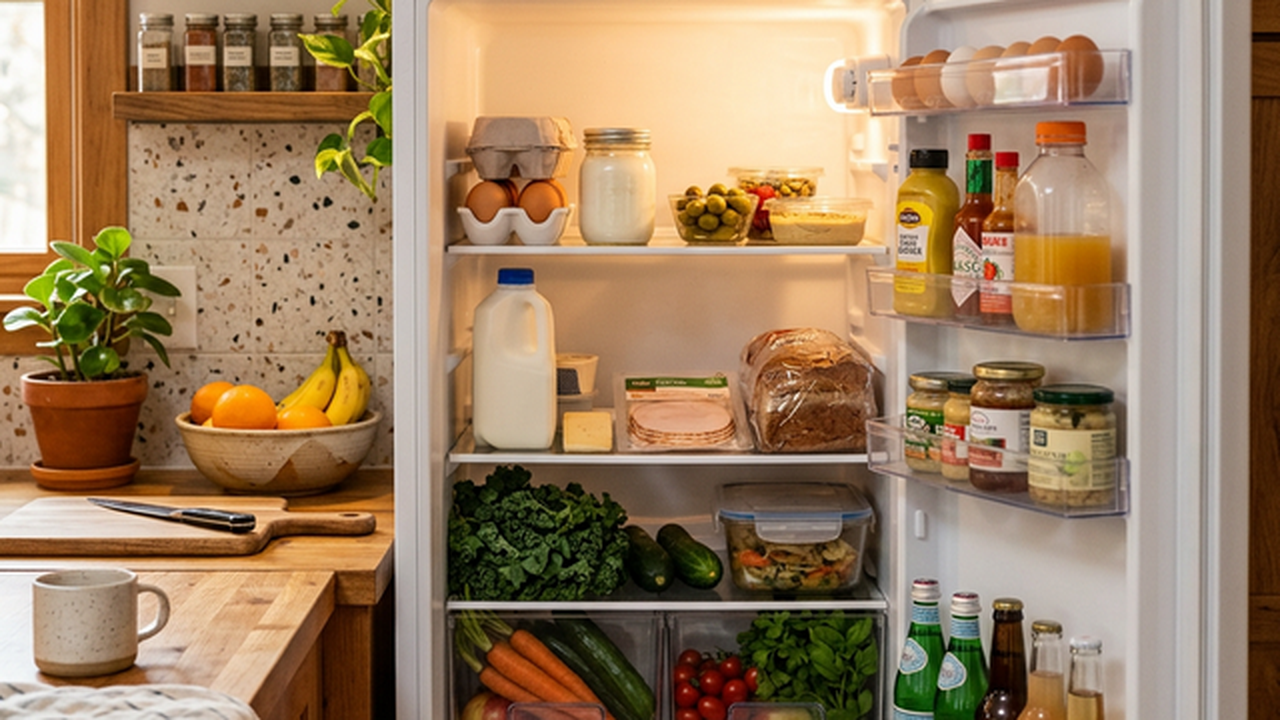 一人暮らし冷蔵庫・食材収納イメージ