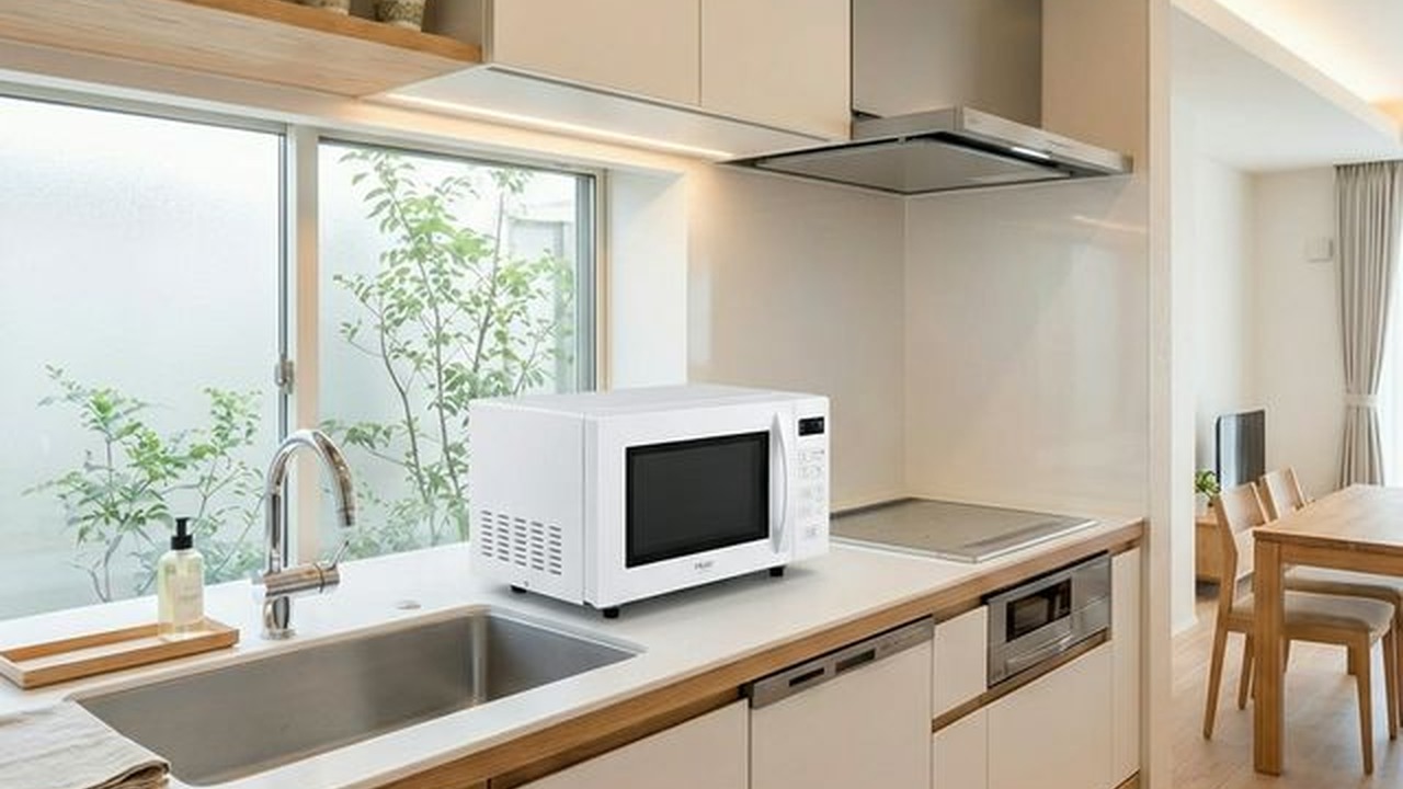 ハイアール 電子レンジ 17L フラット JM-FH17A(W)のキッチンシーン