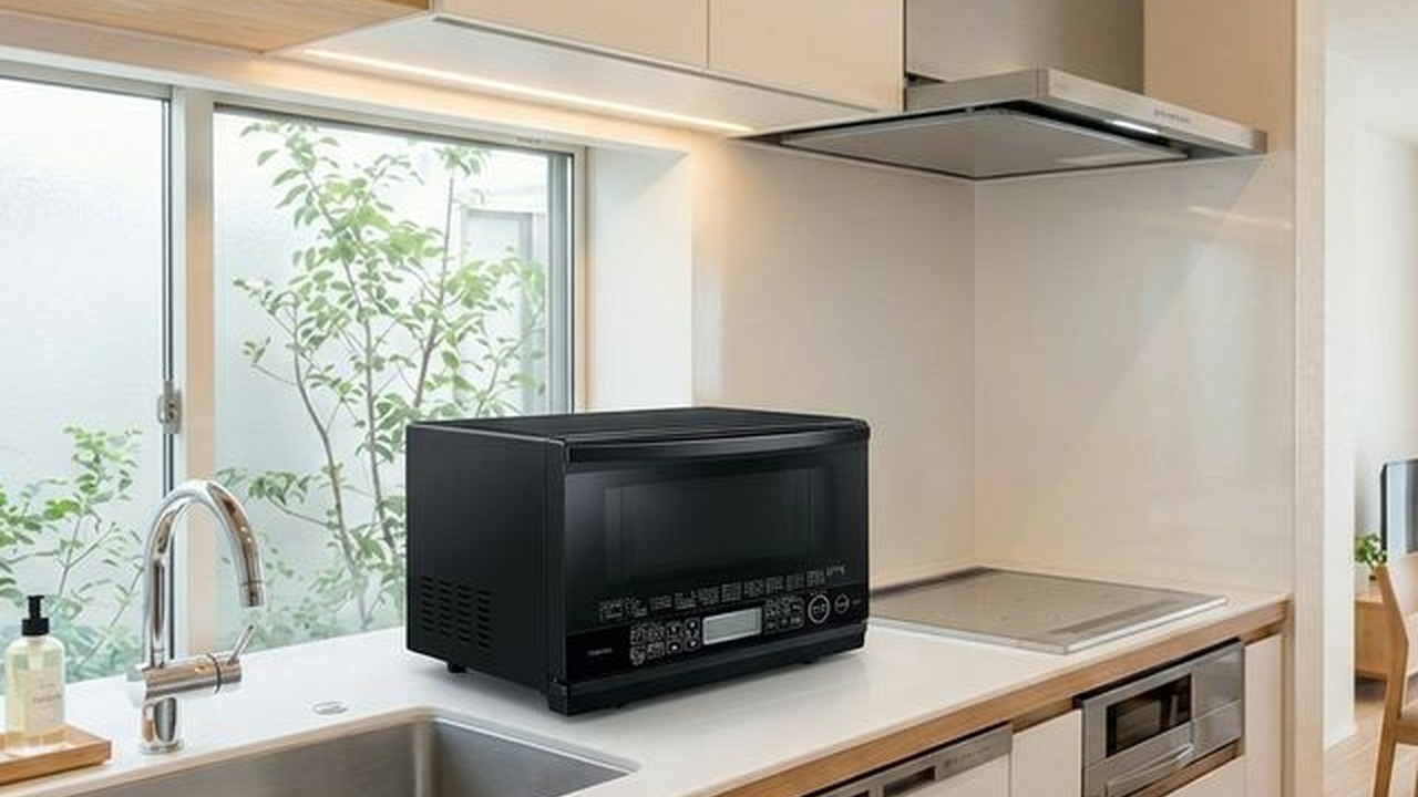 東芝 石窯ドーム スチームオーブンレンジ 26L ER-VD70のキッチンシーン