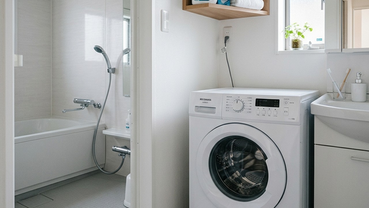 アイリスオーヤマ 8.5kg コンパクトドラム洗濯機 DKC85A1 使用シーン