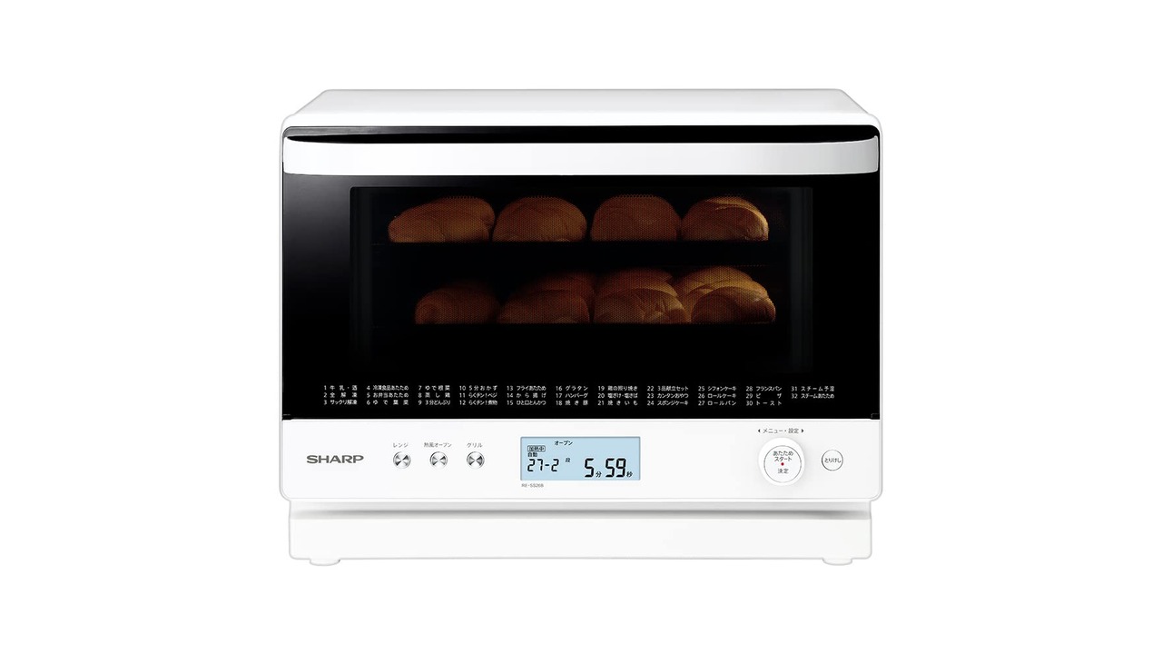 シャープ RE-SS8-R コンパクトフラット式オーブンレンジ