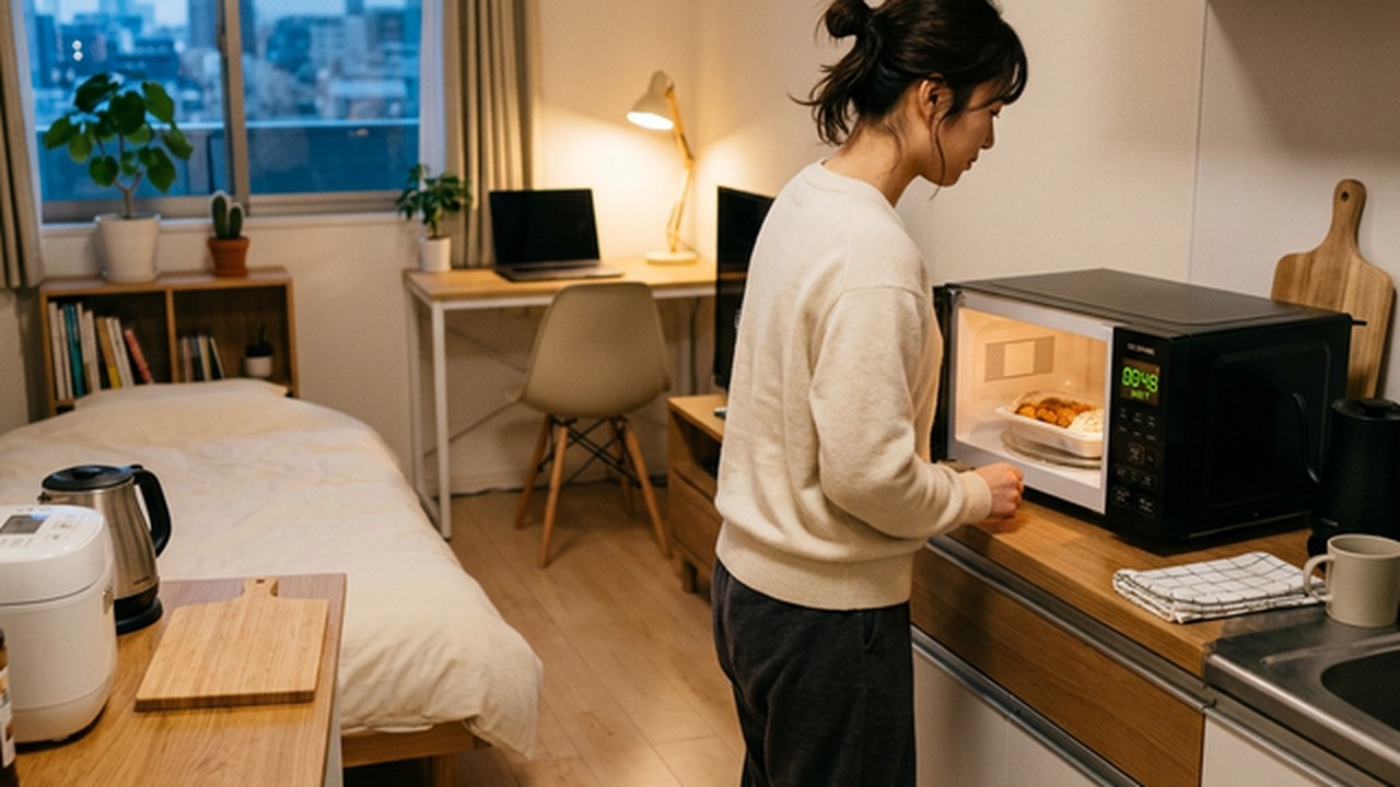 アイリスオーヤマ 電子レンジ 17L PMG-T179-B 使用シーン