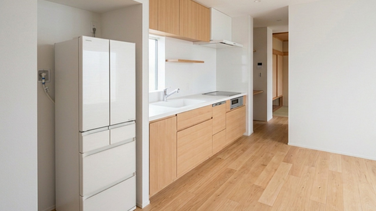 日立 540L 6ドア冷蔵庫 R-HW54V(N) キッチン設置シーン