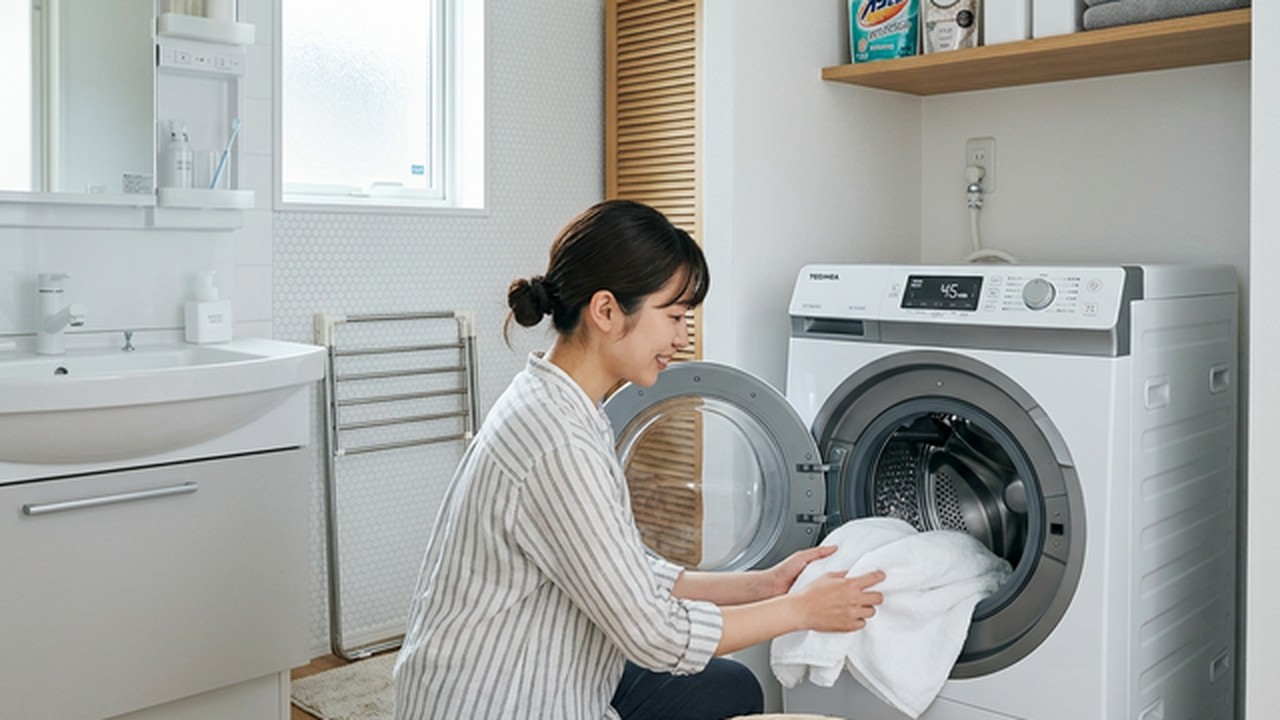 パナソニック 12kg ドラム式洗濯乾燥機 NA-LX129AL 使用シーン