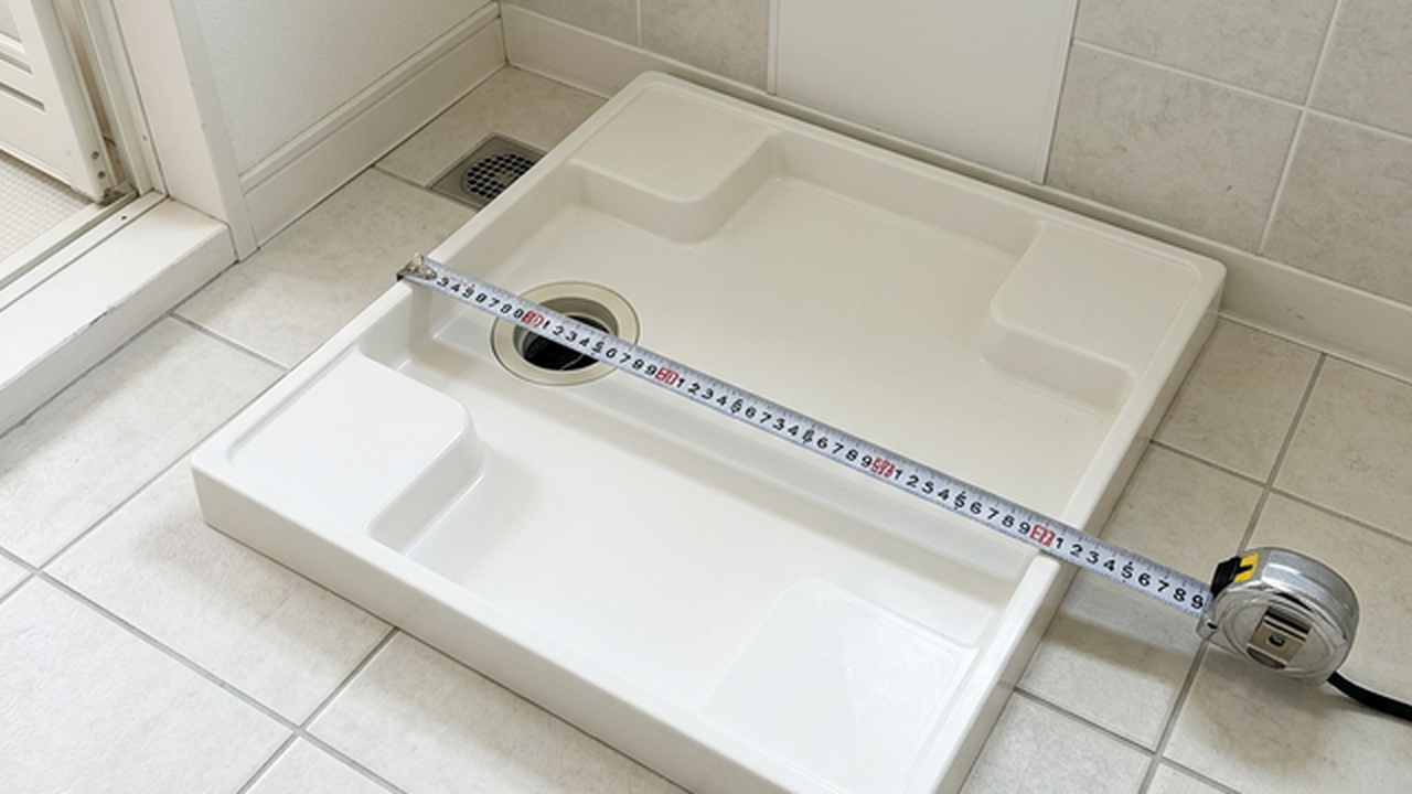 洗濯機防水パン設置確認