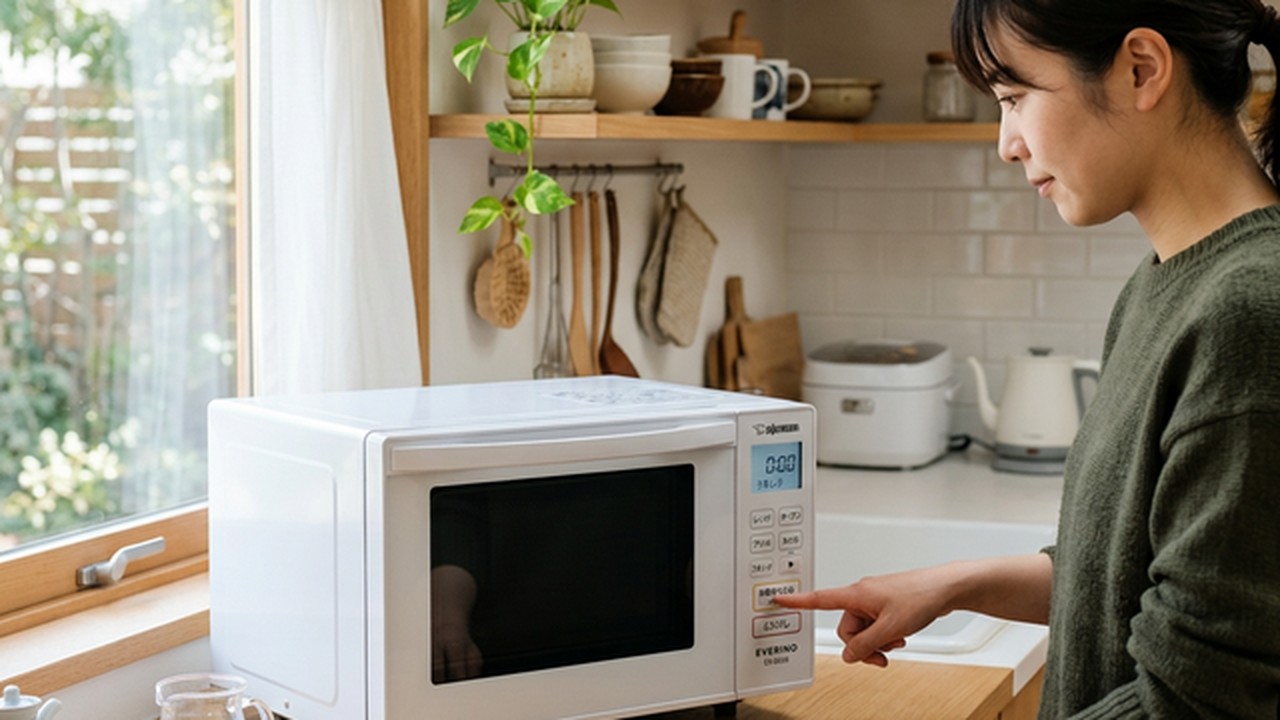 象印 EVERINO オーブンレンジ ES-GX26 キッチン設置シーン